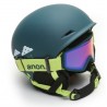 Anon Define casque de ski vert foncé avec masque de ski enfants (52-55 cm)