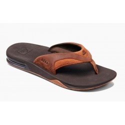Reef Leather Fanning slippers bronze
