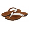 Reef Miss J-bay Damen Flipflops Leder tan weiß