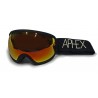 Aphex Baxter masque de ski noir - lentille revo rouge