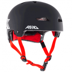 Rekd Elite Icon casco da skate matte nero-rosso