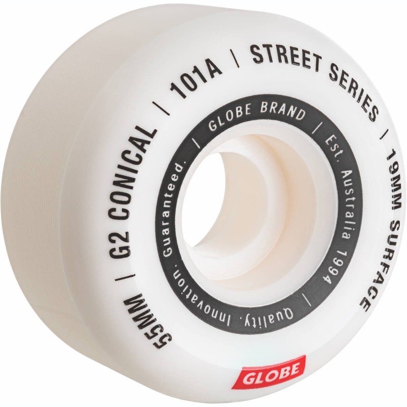Globe G2 Conical street 55 mm skatewielen wit essential