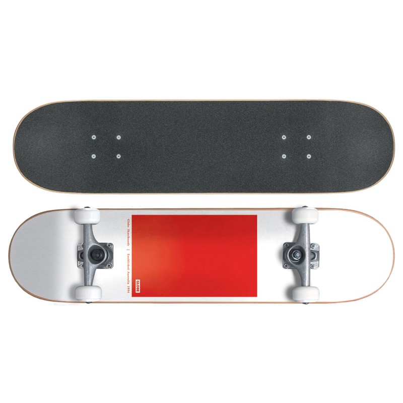 Globe G0 Block Serif 8.0" skateboard red-white
