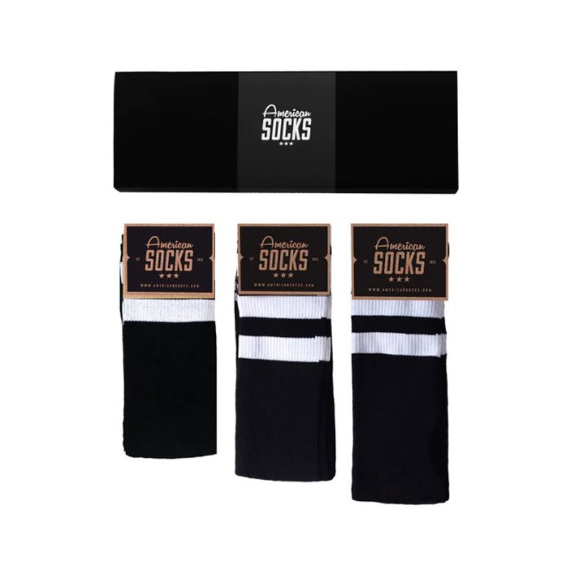 American socks All blacks halfhoge sokken gift box (3 sets)