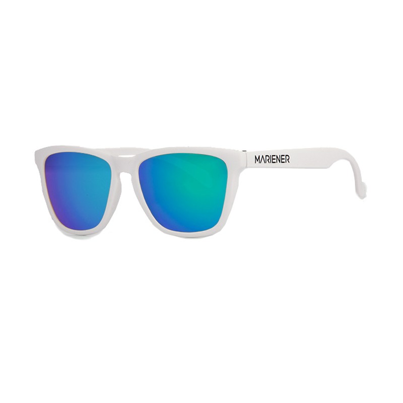 Melange Reflective white flexible sunglasses (various lens colors)