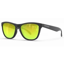 Mariener Melange reflective matte black flexframe sunglasses (various lens colors)