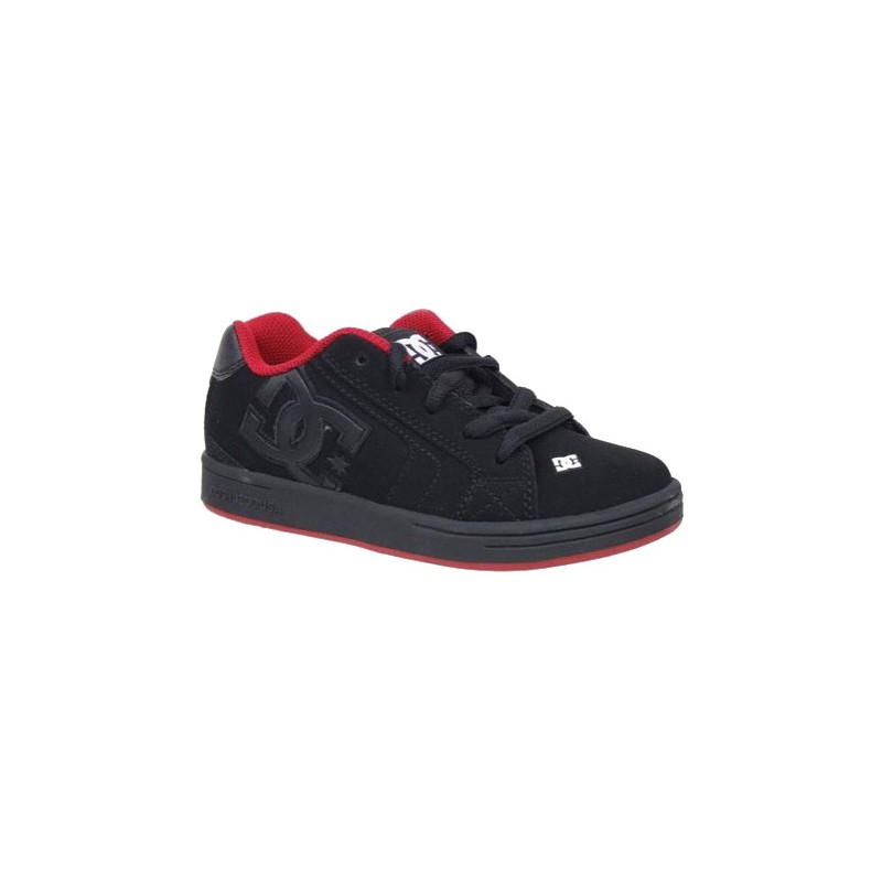 DC Kid Net jongens skateschoenen zwart/true red