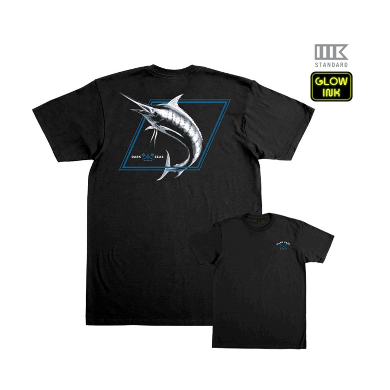Dark Seas Marlin Glow T-shirt zwart