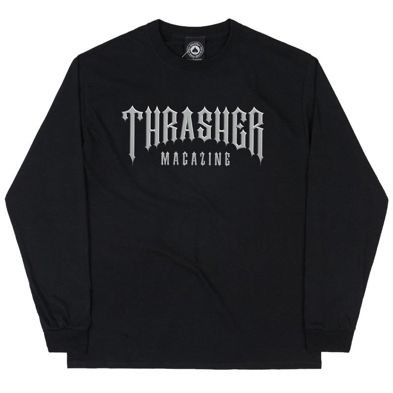 Thrasher Low Low logo longsleeve t-shirt zwart
