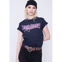 Thrasher Vice logo t-shirt marineblauw