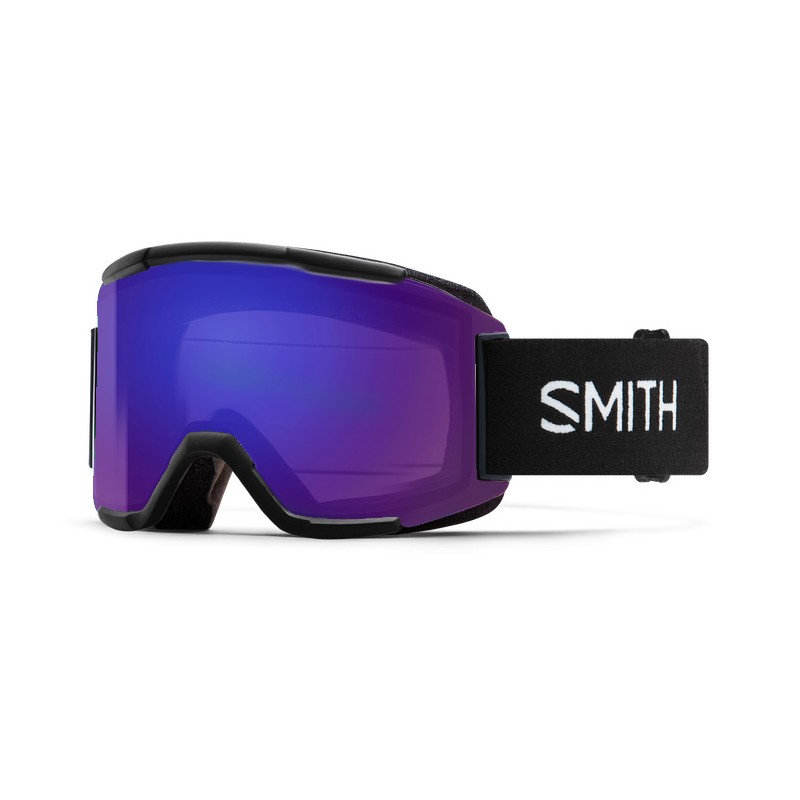 Smith Squad zwart met ChromaPop Every day violet mirror lens S2/S0