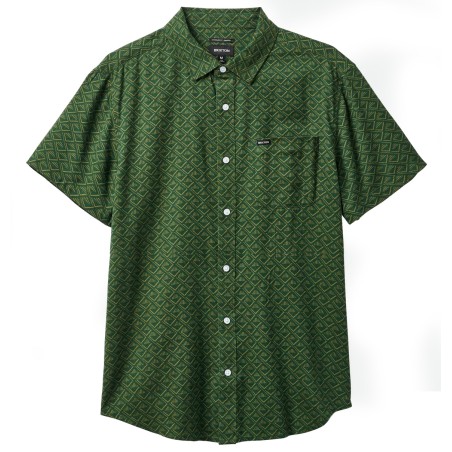 Brixton Charter Print chemise manches courtes trekking vert