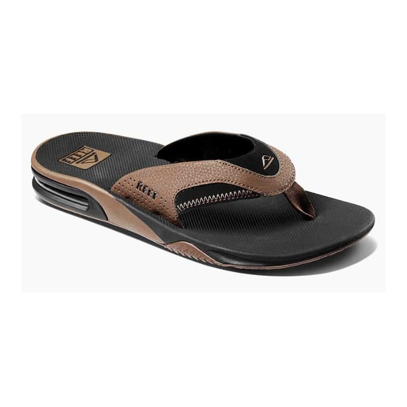 Reef Fanning Flip-Flops schwarz - hellbraun