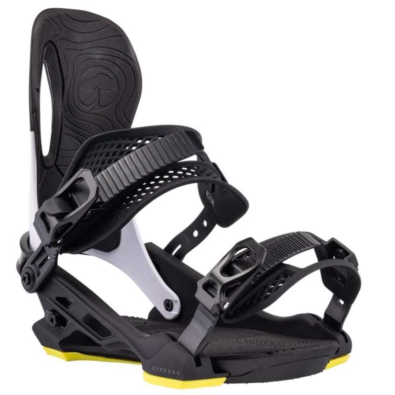 Arbor Cypress Snowboardbindung schwarz-weiß