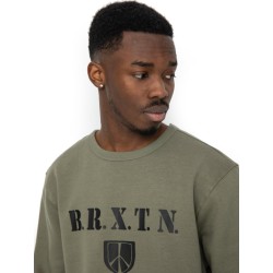 Brixton Peace shield crew sweatshirt olijfgroen