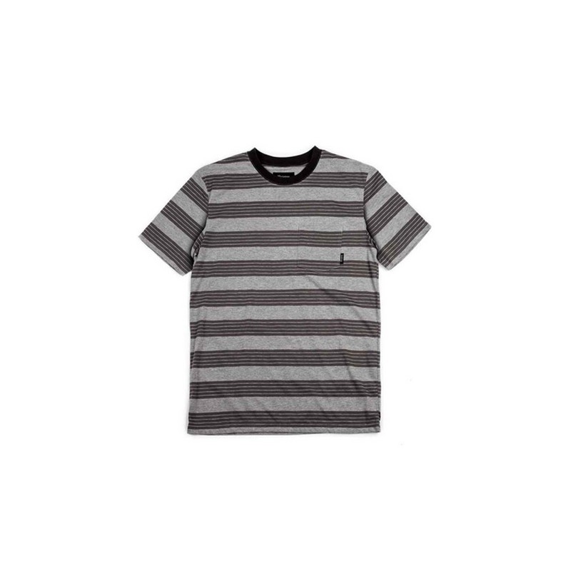 Brixton Hilt Pocket Knit T-shirt grijs gespikkeld