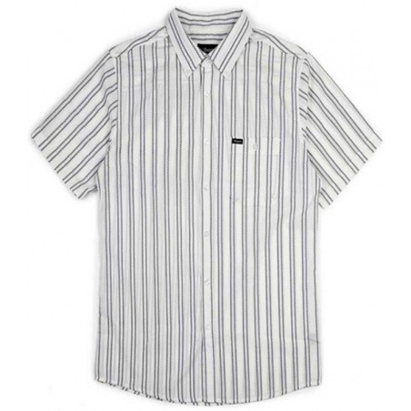 Brixton Howl opgeborduurd shirt met korte mouw off white
